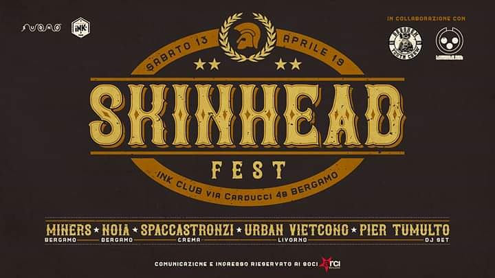 urban_vietcong's tweet photo. Prossimo sabato saremo a Bergamo allo #skinhead fest con #miners #noia #spaccastronzi #Bergamo #Antifa https://t.co/oQxmI0gQtj