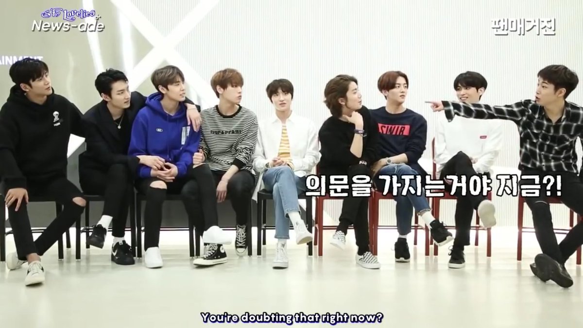 SanShinesRain's tweet image. Sf9 were playing lie game and taeyang,youngbin and hwiyoung were left.
HY was asking difficult questions and TY whispered with himself that it was hard so rowoon asked hwiyoung a question and eliminated him,so taeyang could play with youngbin at the end.

#Sf9 #rotae #taewoon