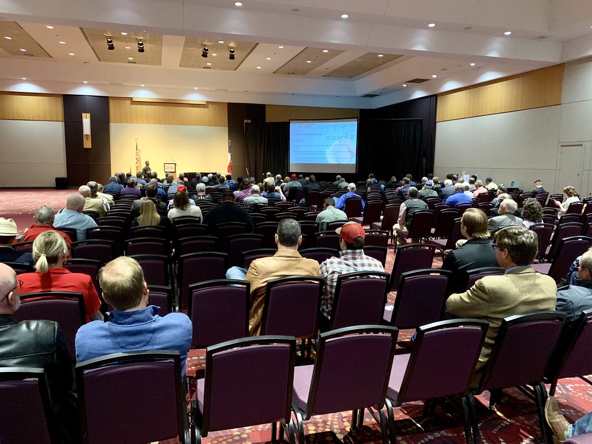 AgriBlogger's tweet photo. I’m learning a lot more about #cotton & ginning at #TCGATS. In @PCGNews annual mtg. Being broadcast live by @AllAgAllDay. Lunch sponsored by @BASFAgProducts. https://t.co/ZaAi5OEeJw