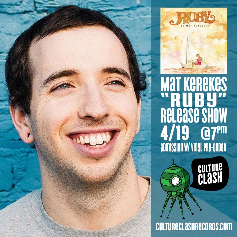419 ANNOUNCEMENT!
@MatKerekes will celebrate his new album "Ruby" with an intimate record release show at Culture Clash on Friday, 4/19!

Space is limited. You've got to pre-order a copy of Ruby on colored vinyl to reserve your spot at the event!

cultureclashrecords.com/store/kerekes