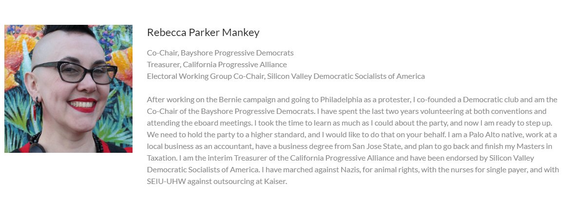 anti-Semite Parker Mankey resigns from Bayshore Progressive Democrats