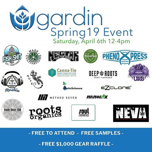 Spring has sprung, get ready for a great outdoor growing season.  With discounts storewide, product samples, and meet and greet with fellow growers - The Gardin Spring19 Event is the place to kick off your outdoor growing season right! bit.ly/2If7rkz