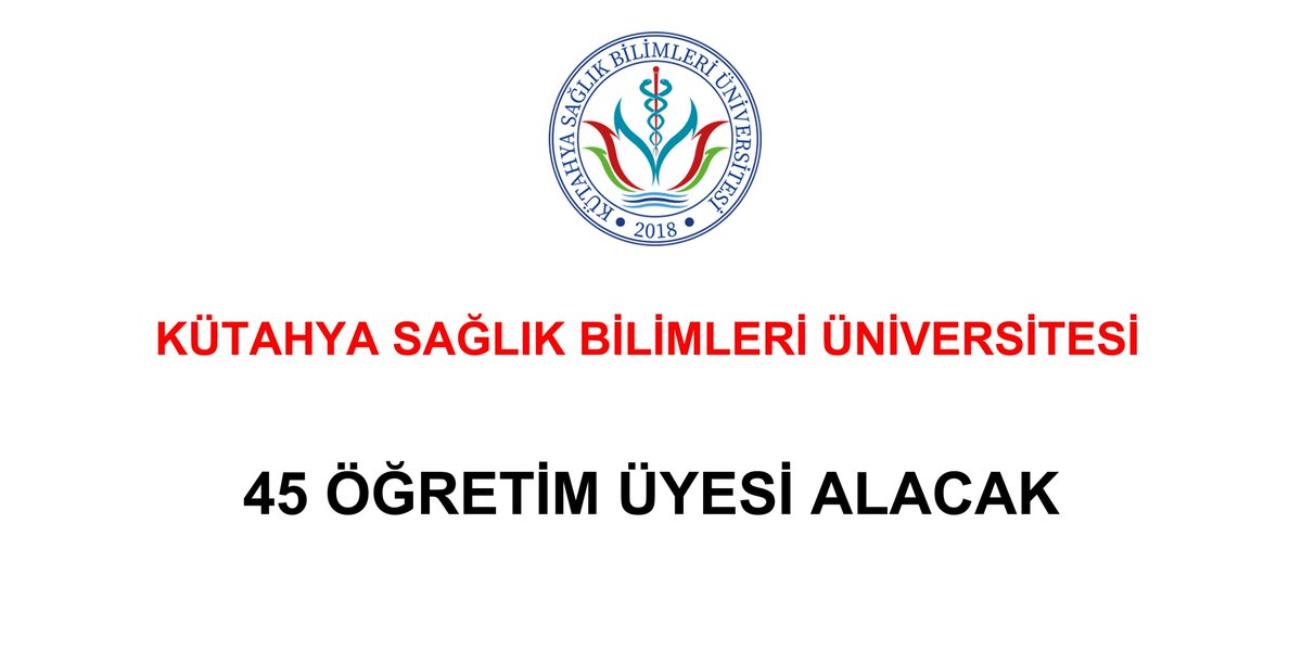 Kütahya Sağlık Bilimleri Üniversitesi 45 Öğretim Üyesi Alacak
Ayrıntılı Bilgi İçin;
Tıklayınız. bymemur.com/kutahya-saglik…  <a href="/ksbu_kurumsal/">Kütahya Sağlık Bilimleri Üniversitesi</a>  <a href="/kdpumedya/">DpuBot</a>