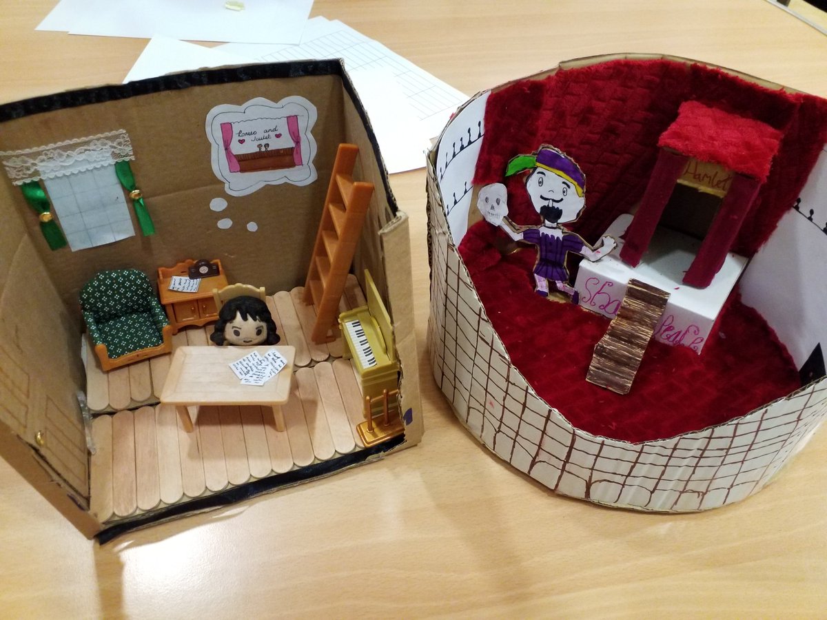 JarrowT's tweet photo. Incredible work from Year 7 for their Shakespeare homework project. #teaching #homework #jarrowschool #Year7 #Shakespeare https://t.co/zbDEDbWzxi