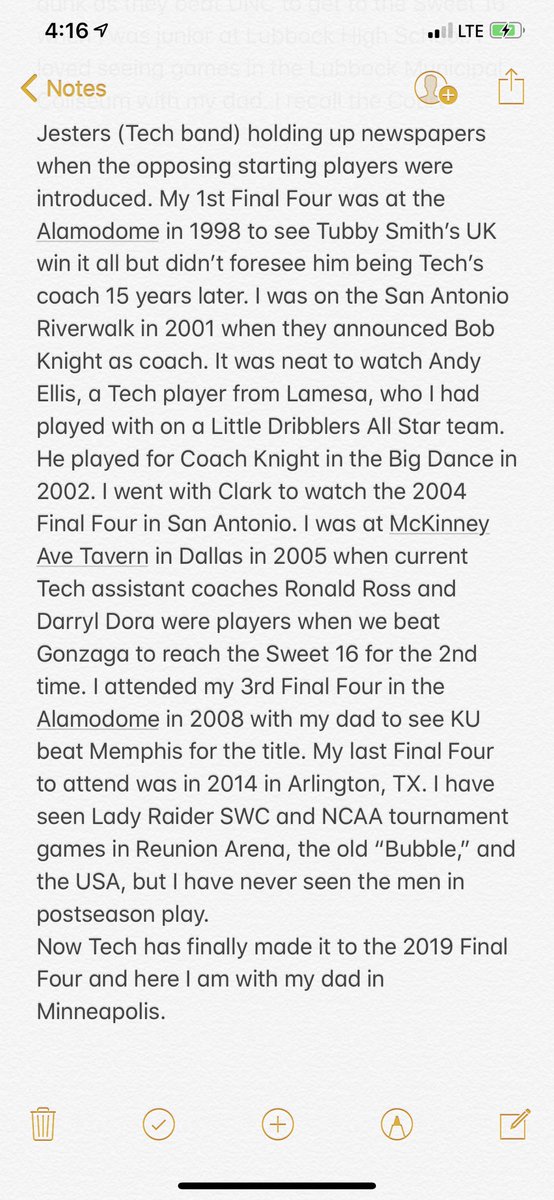 andy_kahn's tweet photo. My story on being a college b-ball fan and #RedRaider fan since ‘86 and how it all intersects here at the #FinalFour! #4to1 #GunsUp #WreckEm #MarchMadness #TTU @TexasTechMBB @gunsupnation @TheRaiderland @TechAthletics @tturaiderriot @vivathematadors https://t.co/N9tdHQYxz1