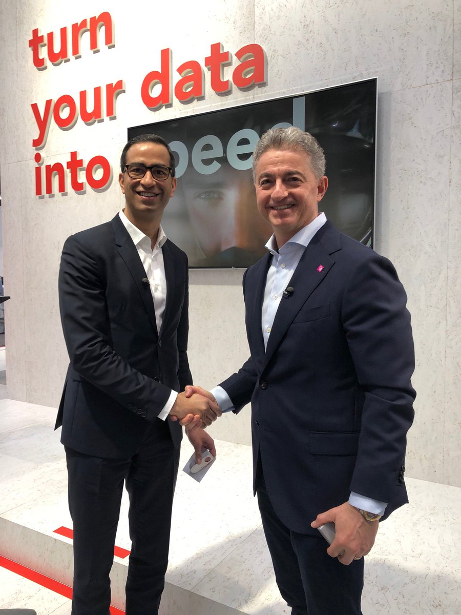 Strong #IoT partnerships: Cumulocity is the #IoT &amp; #Analytics platform of choice for our telco partners, allowing their customers to remotely manage their connected devices. Great meetings with Adel Al-Saleh, CEO <a href="/tsystemsde/">T-Systems DE</a>, &amp; Dr. Elisabetta Castiglioni, CEO <a href="/A1__Digital/">A1 Digital</a> @ #HM19