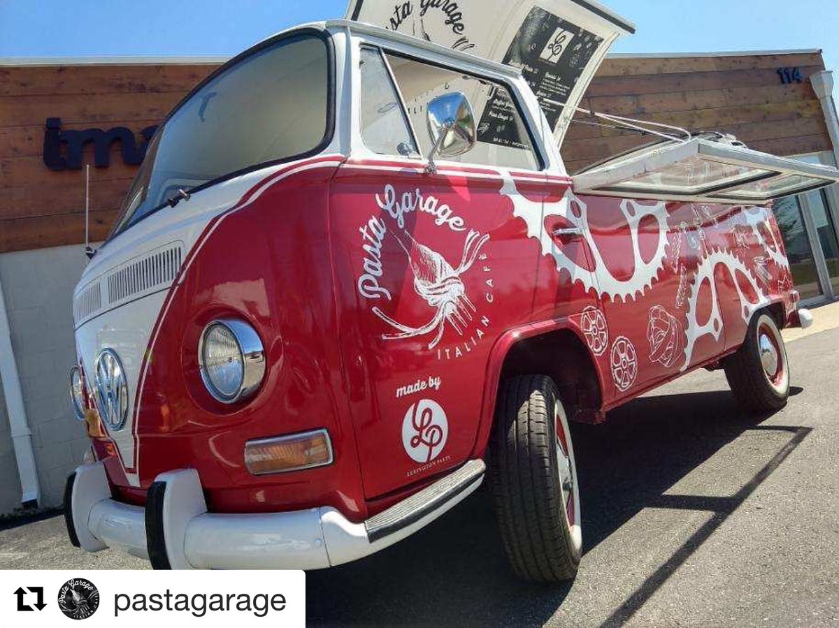 How cool is this? #Repost <a href="/LexingtonPasta1/">PASTA GARAGE</a> ・・・
The food bus is finally here! Come on out and visit us at the tonight at the burl!  Also big shout out to Image360 for adding the finishing touches! 
#lexingtonky #freshpasta #theburl
