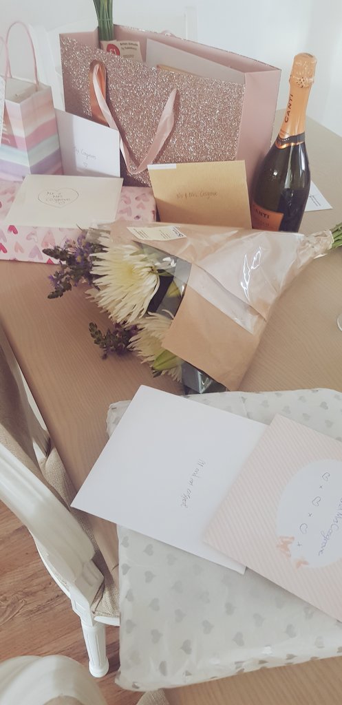 CE_Cosgrove's tweet photo. Last teaching day as Miss Smith ✔
Feeling incredibly lucky to work with some extremely generous &amp; thoughtful colleagues &amp; children!Thank you to everyone @hartsholmeacad who has sent cards, gifts &amp; well wishes for our big day♥️💫
Here's to the next chapter...
#mrsctobe #7sleeps https://t.co/pjGTWTTHW7