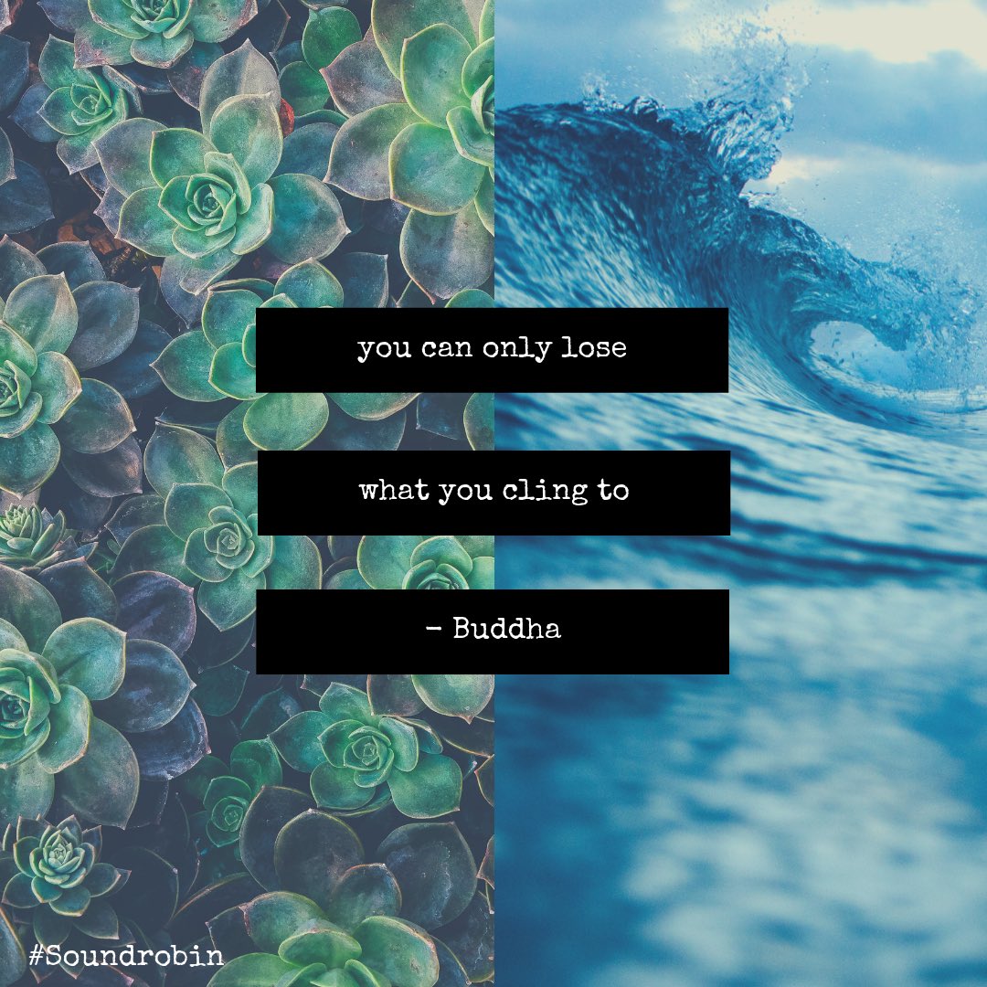 soundrobinapp's tweet photo. “You can only lose what you cling to”🌷🌊 be smart where you invest your energy ✨ #soundrobin #quoteoftheday https://t.co/kjrRNIKm1U