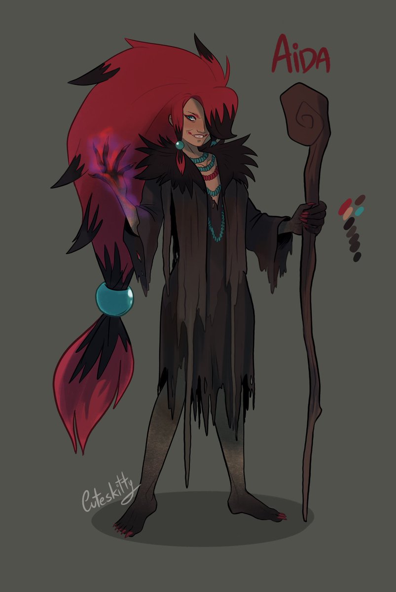 I had this old zoroark gijinka and I wanted to re-design