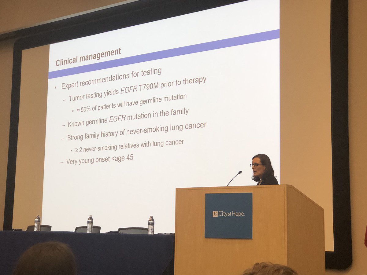 Bita Nehoray (@beetswhotweets) on Twitter photo <a href="/stacywgray/">Stacy W. Gray</a>: ~50% of #lungcancer with #EGFR T790M in tumor prior to therapy will have a germline mutation #COHgenomics <a href="/cityofhope/">City of Hope</a> <a href="/stacywgray/">Stacy W. Gray</a>: ~50% of #lungcancer with #EGFR T790M in tumor prior to therapy will have a germline mutation #COHgenomics <a href="/cityofhope/">City of Hope</a>