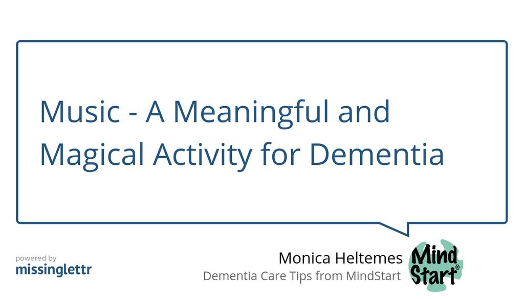 Mind_Start's tweet image. A year ago we published "Music - A Meaningful and Magical Activity for Dementia" goo.gl/fMz16Y #MindStart #musictherapy #Dementia