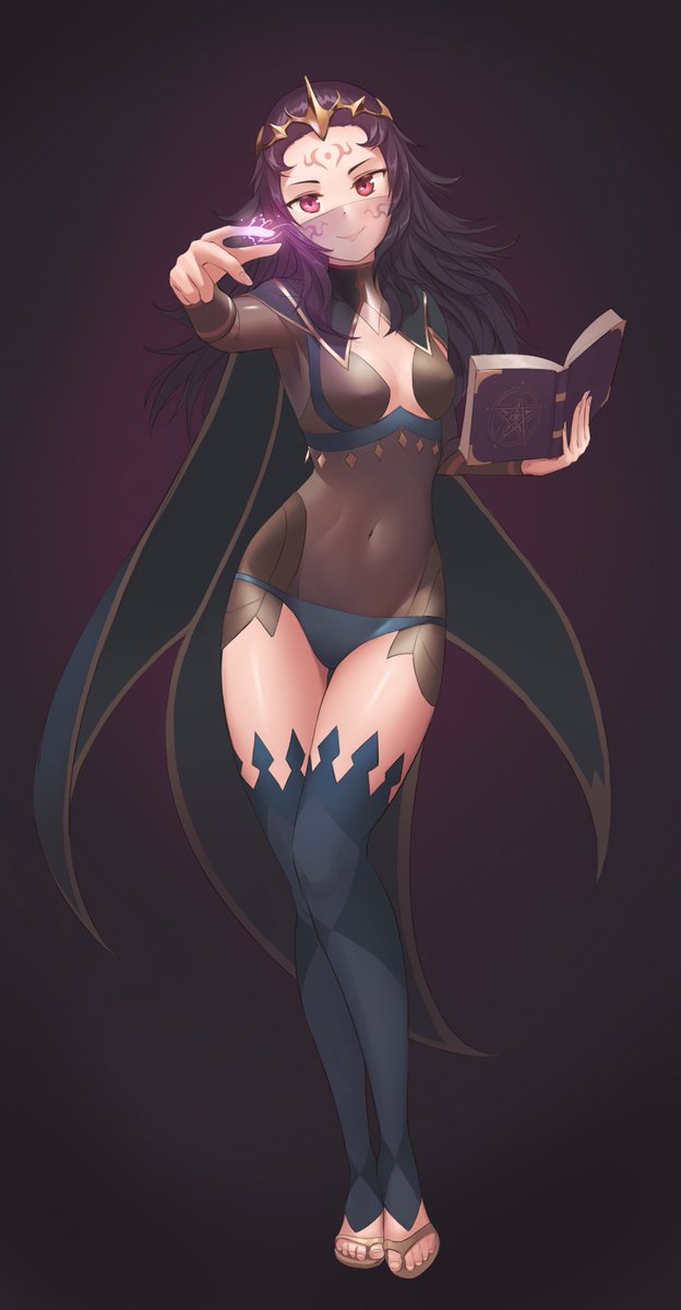 Anime girl casting spell