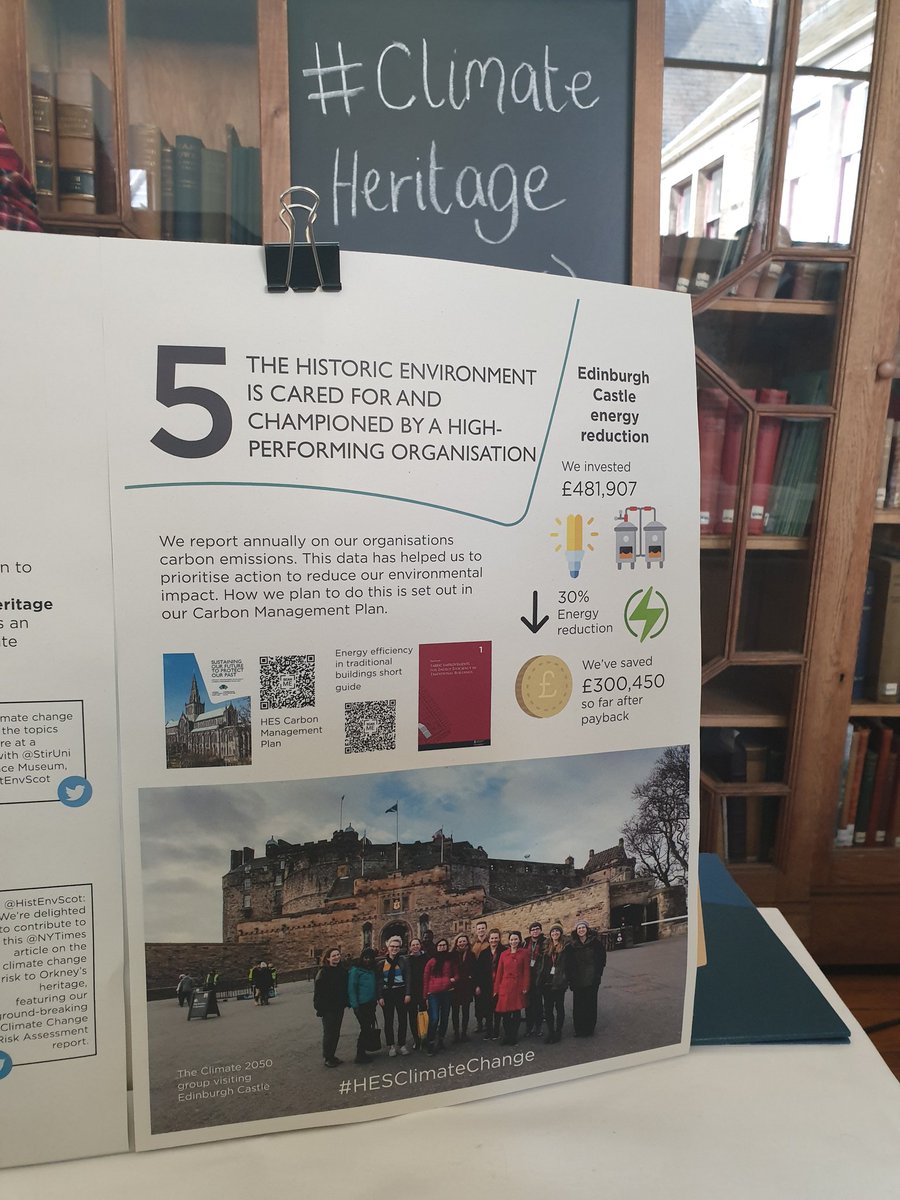 Lovely to chat to many wonderful people about our #HESclimatechange work at the <a href="/HistEnvScot/">Historic Environment Scotland</a> corporate plan launch event today. Didn't get a chance to see our stall? Here it is in pictures #myplaceinhistory #ClimateHeritage