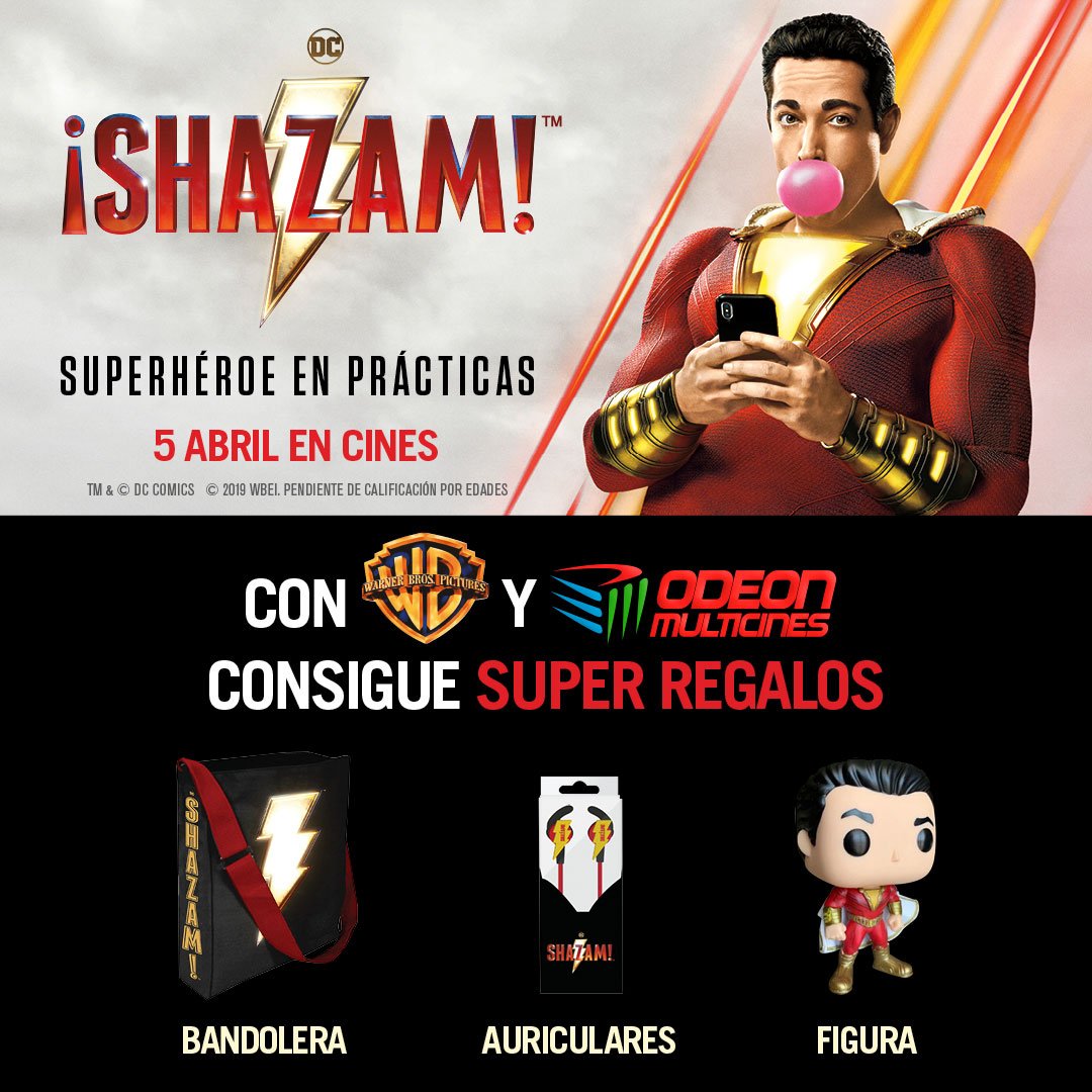 OdeonMulticines's tweet photo. #FelizViernes!! 😎 ¿Has visto #Shazam en #OdeonMulticines? ¡Participa en nuestra promoción y gana fantásticos regalos! 🎁 Infórmate aquí 🍀 👉 https://t.co/NYNYGCWI1N https://t.co/8yBBXqC7n2