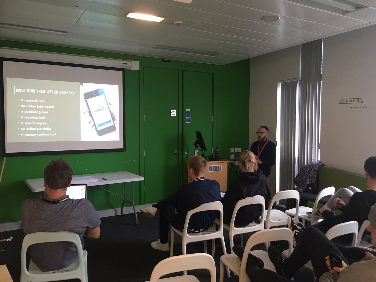 LBU_BA_Product's tweet photo. Great and extremely useful LinkedIn session with Ben Robertson @CareersChapBen this afternoon @LBU_AAD @leedsbeckett @BeckettCareers #graduatefutures https://t.co/Ws1gWAmPZH