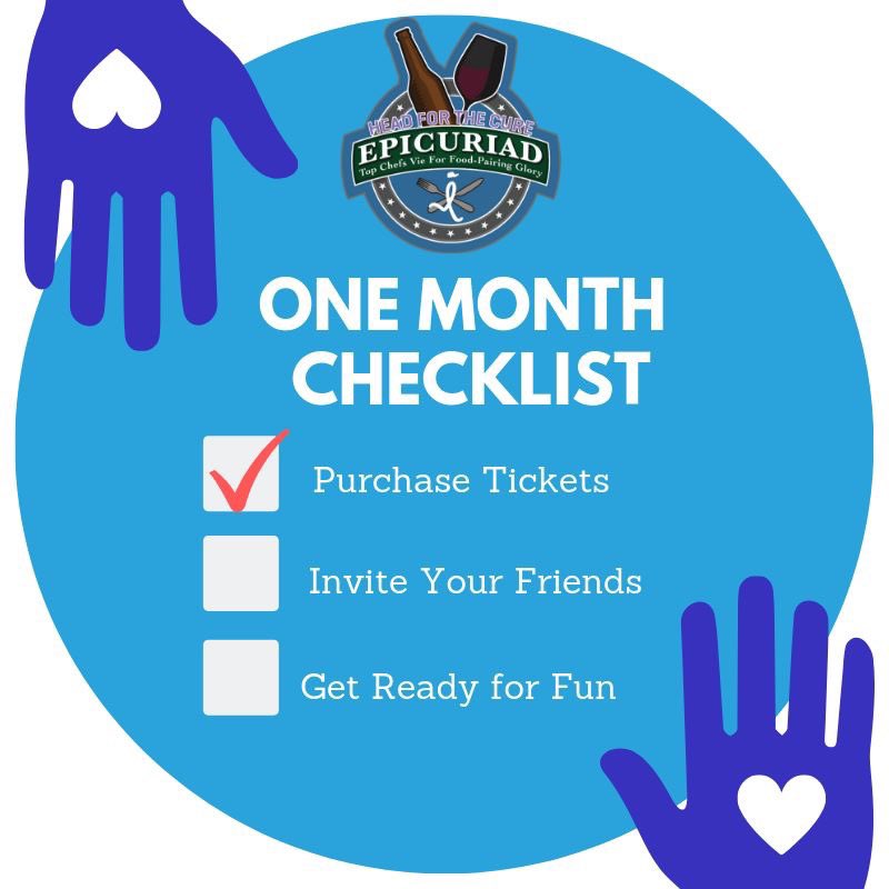 HeadfortheCure's tweet photo. Phoenix- THE EPICURIAD IS ONE MONTH AWAY! How are you doing on your checklist? https://t.co/CaRBtvMJLY @IvyBrainCenter @IvyFoundation @Beer4Brains https://t.co/PwLcMAk0sq