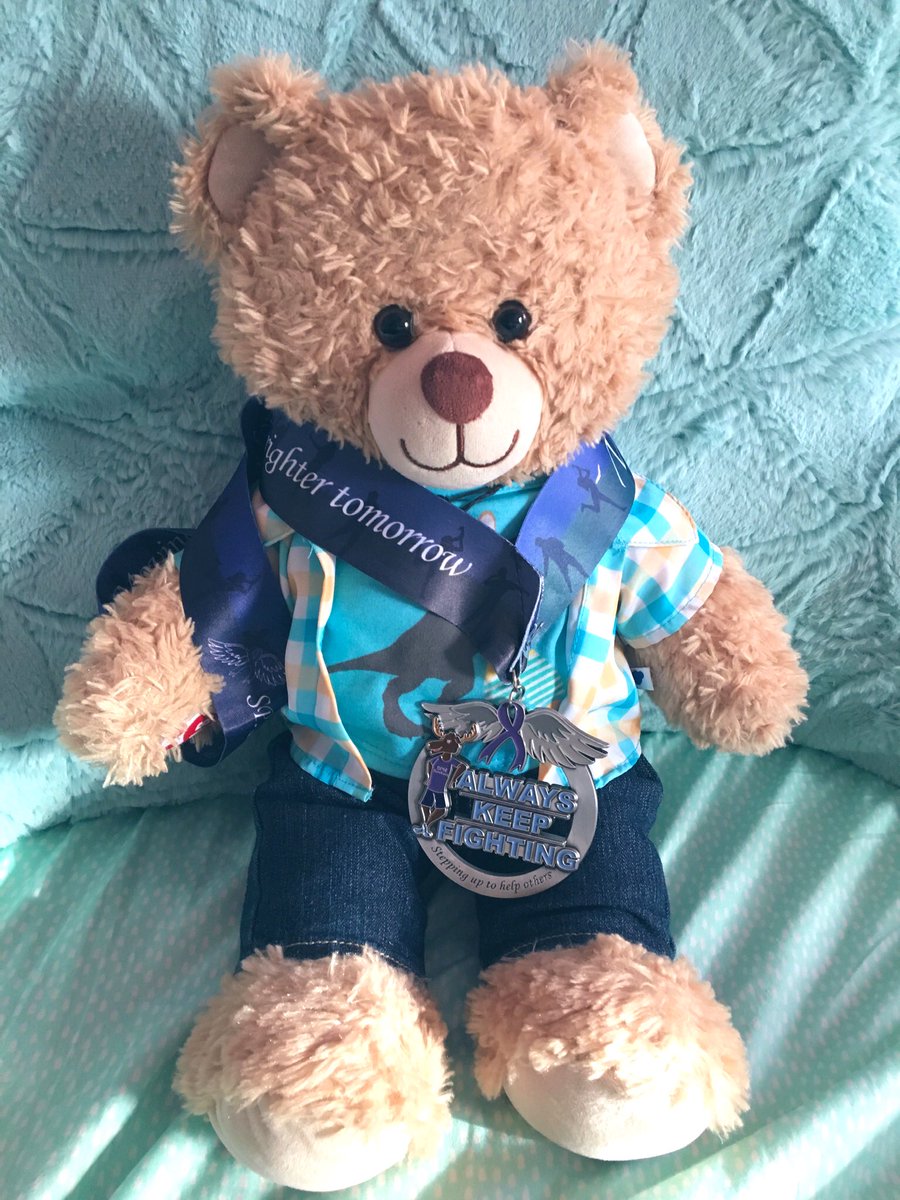 deanwbear79's tweet image. We got our @SPNsurvivors #MarchForHope medal from @VirtualStrides. It’s beautiful...and quite heavy! We will treasure it always. 💜 
#AlwaysKeepFighting