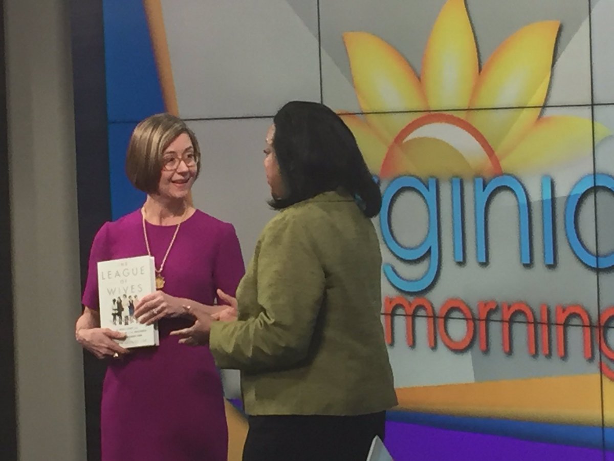 VirginiaMuseum's tweet photo. We’re live on Virginia This Morning @CBS6 with Heath Lee, author of the new book #LeagueOfWives! Don’t miss her #BannerLecture tonight at 5:30pm at #VMHC! @HeathLee1 https://t.co/9SpcDKpmTu