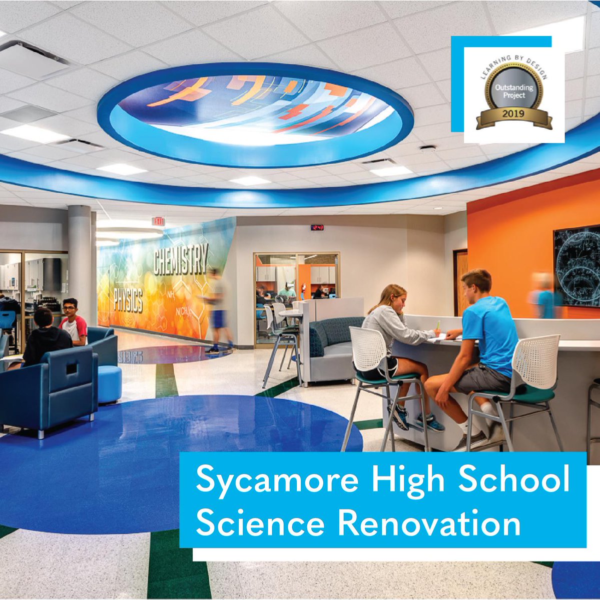 We are honored to have two projects in the Spring 2019 issue of Learning by Design. The Sycamore Science Renovation and Groveport Madison High School both earned Outstanding Project!