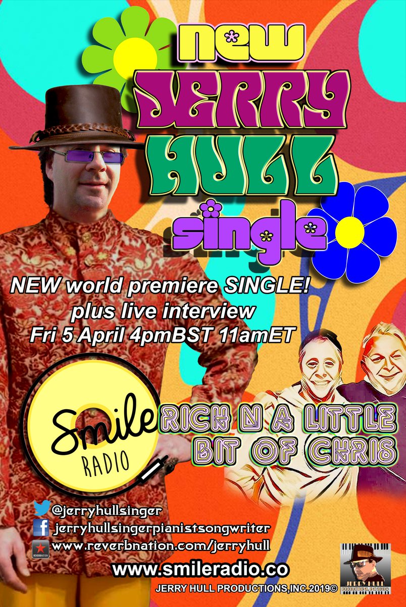 jerryhullsinger's tweet photo. #TODAY🤩🤟🎹Check out! Fri 5 Apr 11amEST #NEW #WORLD #Premiere #single+#LIVE #interview with #independent #recording #artist #JerryHull on Rich N A Little Bit Of Chris 🎧 LISTEN https://t.co/BetCgPwll9
https://t.co/5HaV4Gh02I @Smileradio3 #NewMusicFriday #dONTmIS #FridayFeeling https://t.co/yuK2wowytT