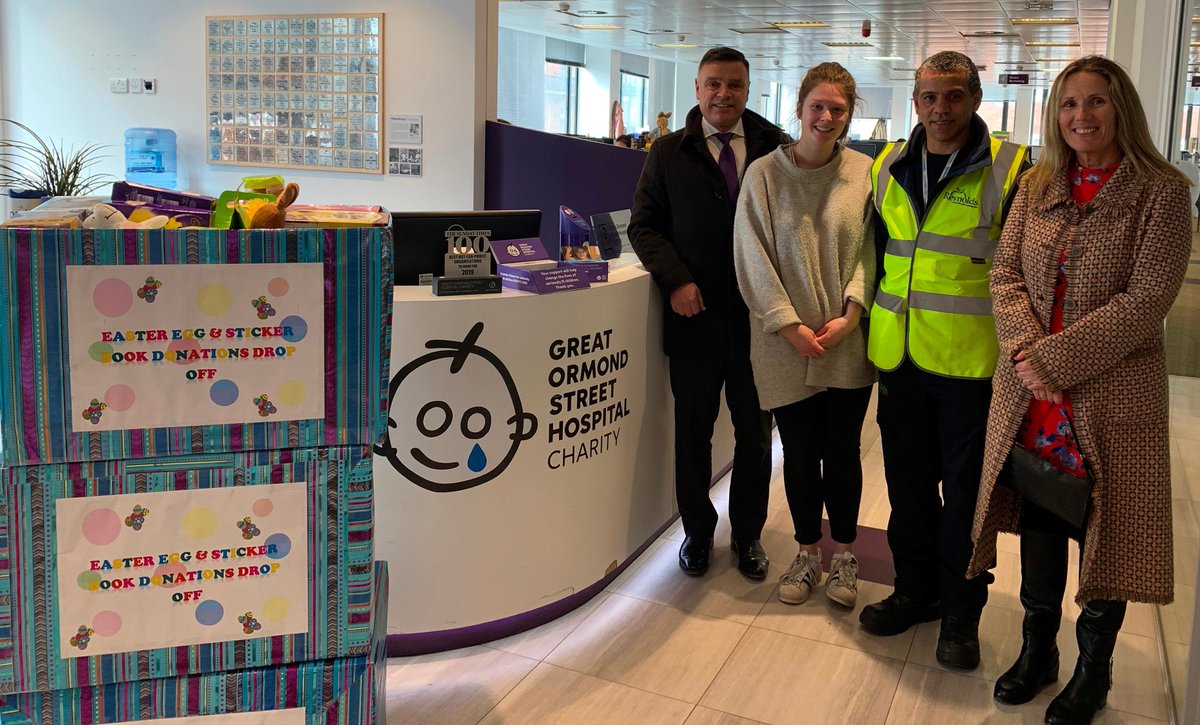Our driver Neale delivered #Easter eggs donated by our staff for @GreatOrmondSt  today, which was particularly special considering the great work the  hospital did for Neale's child when they were poorly. Thanks @GOSHCCPartners, you're the best!!👍@TonyGreengrocer @MrsGreengrocer