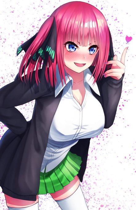 zussunnさんがTwitterに投稿した中野二乃(五等分の花嫁)のイラスト。