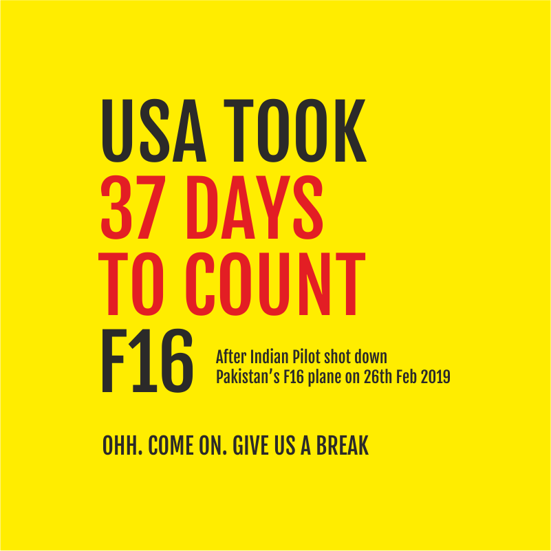 harrytrivedi4's tweet photo. USA took 37 seven days to count remaining #F16 supplied to pakistan. OH. come on. its all over.#Balakot #ReutersIndia #ndtv https://t.co/1GA6C1R8Xz