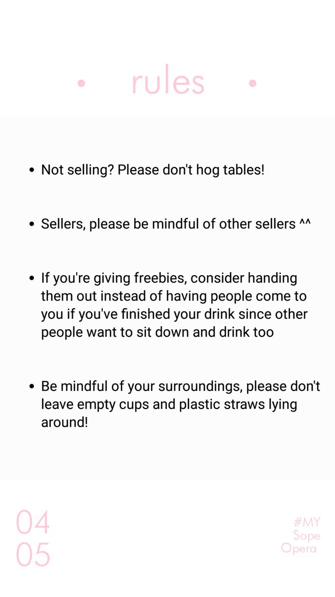 MYSopeOpera's tweet photo. #MYSopeOpera
!! YEET It's tomorrow!! Can't wait to see everyone there 🥰 Here's a last-minute update on basic rules to follow; (don't worry, most of it is just manners and common courtesy ^^) https://t.co/RuX8dQCR3y