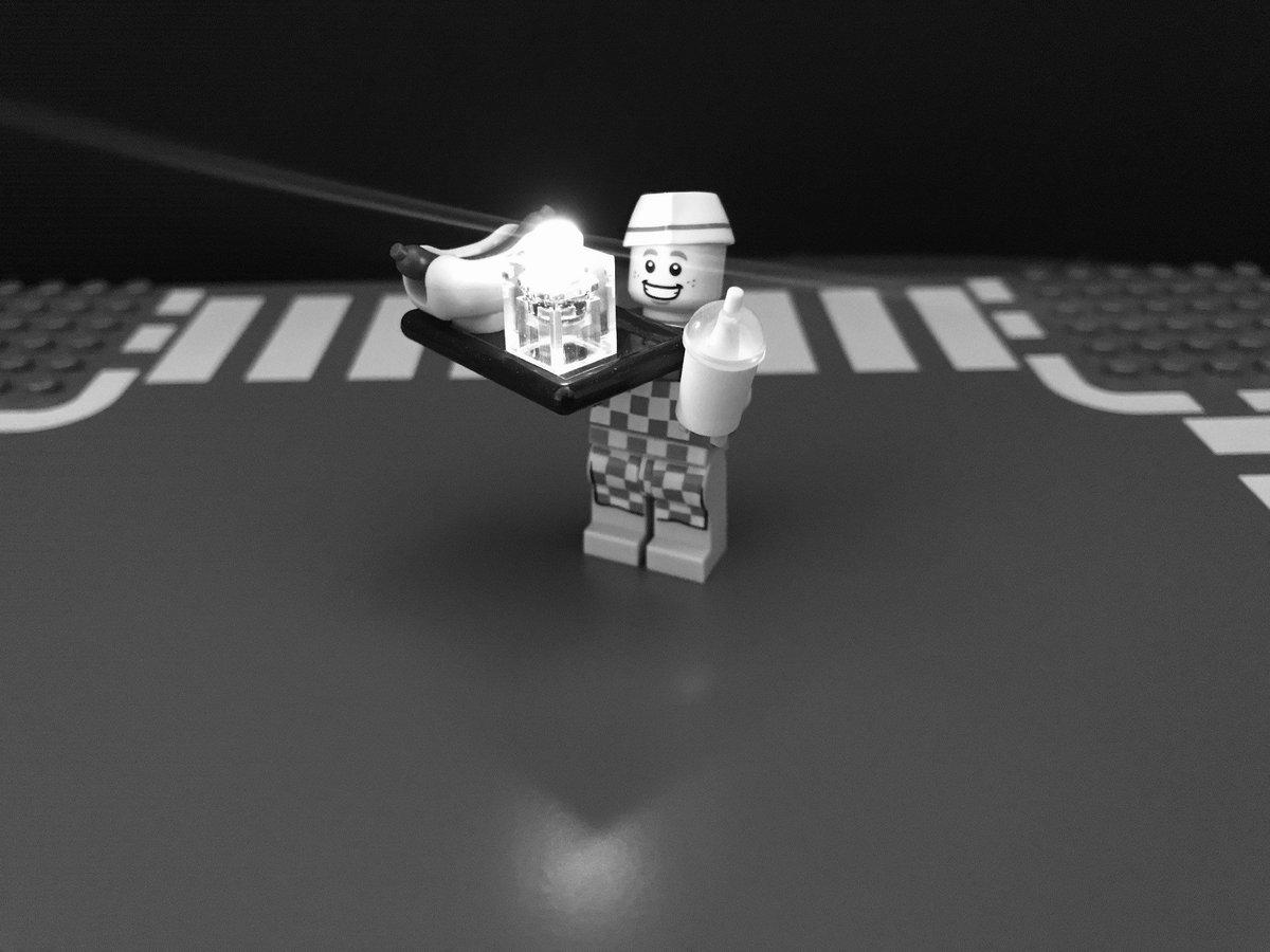 litbrix's tweet image. Doesn't get much better than a hot dog, a milkshake and i-Brix. @LEGO_Group look at what we can do!