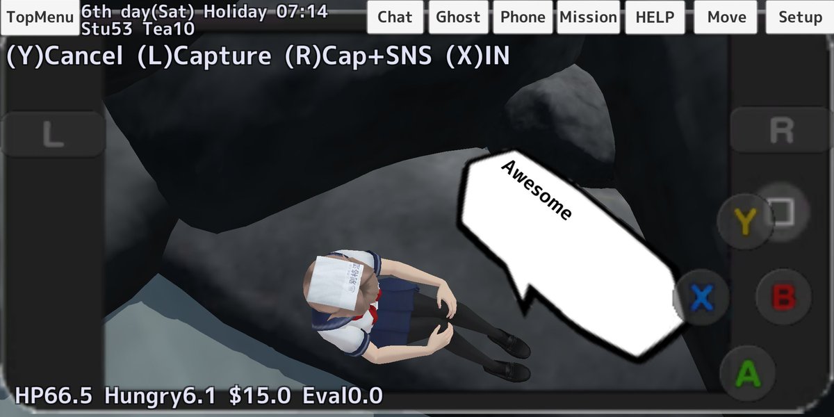 Toast26598918's tweet photo. @meromsoft 
#SchoolGirlsSimulator 
Sit on the stone to soak in the hot spring😂😂 https://t.co/EiydC3fsBN