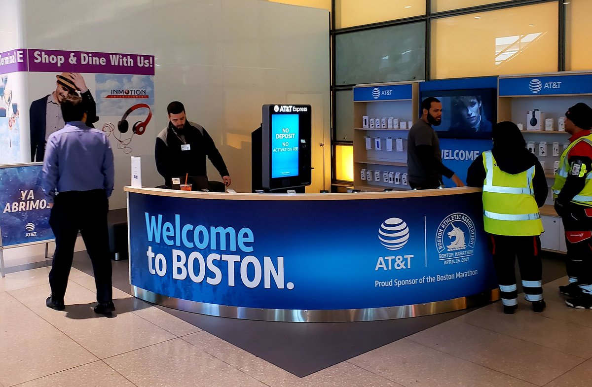 First in line for take off!  We are open!  <a href="/BAA/">Boston Athletic Association</a> <a href="/WilliamGStovall/">William Stovall</a> <a href="/TheRealOurNE/">#OurNE</a> <a href="/_Shelley_G/">Shelley Goodman</a> <a href="/talkwithnoah/">Talk with Noah (he/him)</a> #BostonMarathon #Boston <a href="/Marketplace/">Marketplace</a> <a href="/BostonLogan/">Boston Logan International Airport</a>