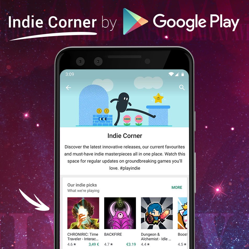 CHRONIRIC (@chroniric) on Twitter photo Chroniric: Time Traveler still featured by Google! Since today, the game is featured in the "indie corner" of the Google Play store :)
#Chroniric #PlayIndie Chroniric: Time Traveler still featured by Google! Since today, the game is featured in the "indie corner" of the Google Play store :)
#Chroniric #PlayIndie