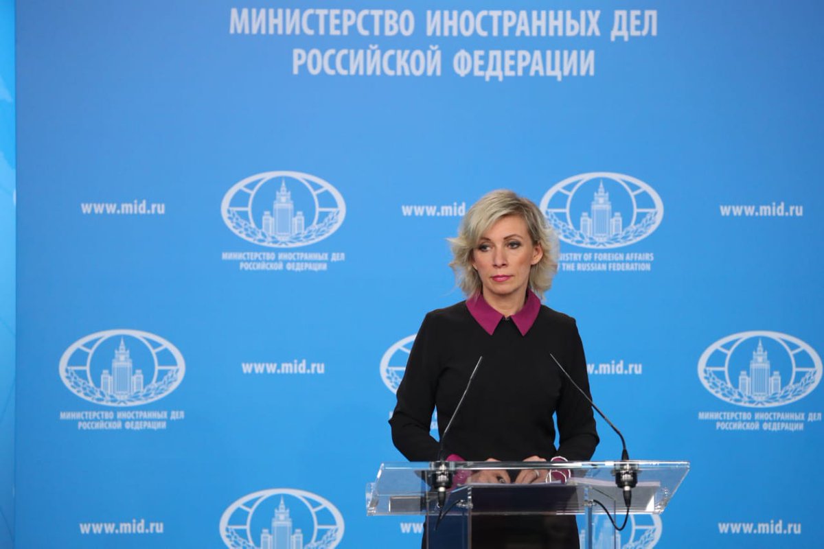RussianEmbassy's tweet photo. MFA spox #Zakharova: There should be no doubts that US intervention in #Iraq remains in history as a grave violation of intl law and, in fact, a crime. It also resulted in the emergence of #ISIS. #ChilcotReport #IraqInquiry https://t.co/C7o5nAh5T5