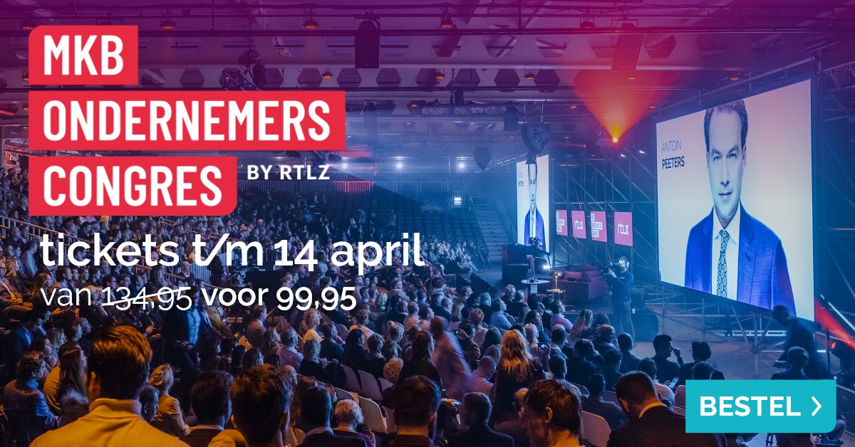 Hét jaarlijkse oplaadpunt voor MKB-Ondernemers komt terug! Wil jij dit inspirerende congres niet missen? Bestel dan t/m 14 april je early bird tickets voor slechts €99,95 via: bit.ly/MKBOC2019 #mkboc #mkbondernemerscongres #brabanthallen #inspiratie #hartvoordezaak #mkb