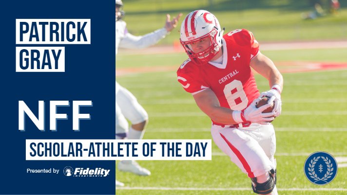 NFFNetwork's tweet photo. The NFF Scholar-Athlete of the Day, presented by @Fidelity, is @CUI_Football RB and Engineering major Patrick Gray

#FootballMatters https://t.co/px4twh7jai