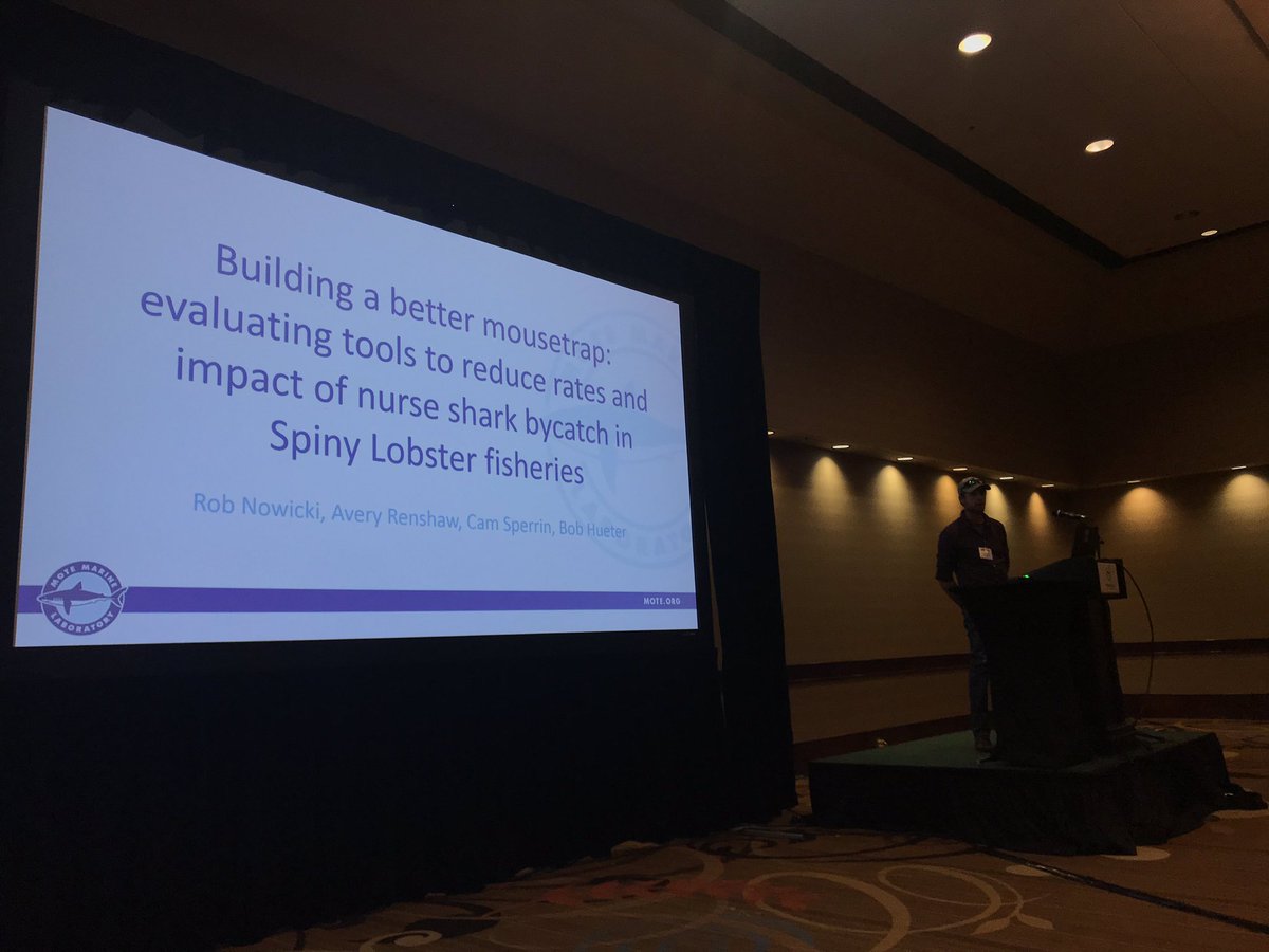 epvoigt's tweet photo. Great talk by @RobertJNowicki  investigating ways to prevent nurse #shark #bycatch in #spinylobster cages. The solution: trap doors, 🦈 push out while 🦞 pull and fall back in.  Also amazing #fishfail photos #BEM2019 https://t.co/4s5T60azSd