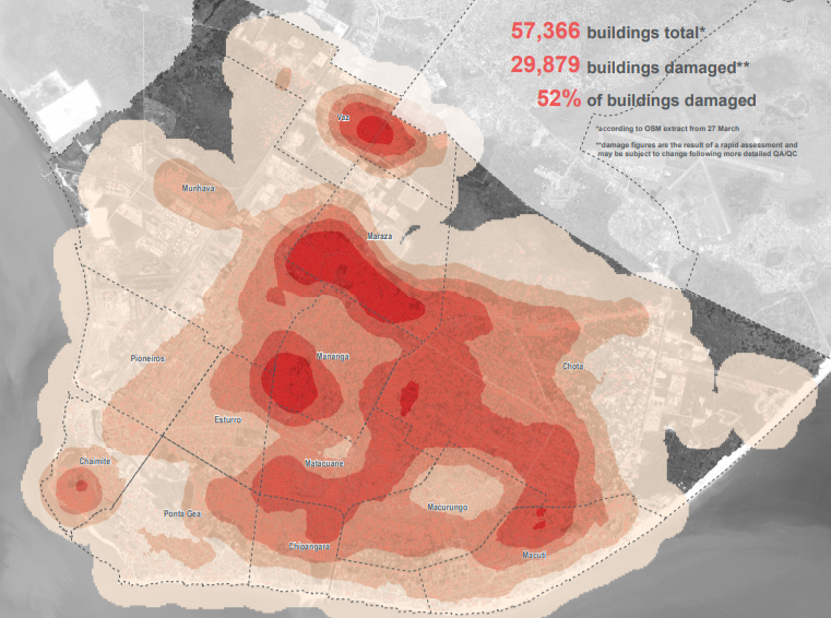 REACH_info's tweet photo. So far #REACHinfo has published two posto and 18 neighbourhood damage assessments from #Beira. Data collection with a focus on water points is on its way.

Updated list of published maps ► https://t.co/z2HW8pOkYu
And more to follow.

#Idai #IdaiUpdates #CycloneIdai #Mozambique https://t.co/qa6Mt2r6NT