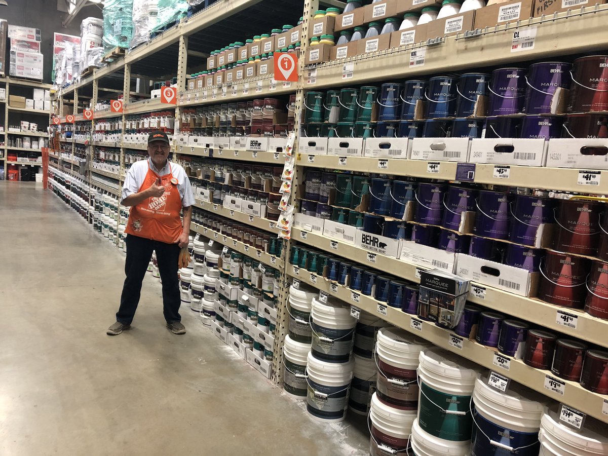 Good job John &amp; Jeff at Store 0516! Nice wall of BEHR! <a href="/GilArrambide7/">Gil Arrambide III</a> @Marcy_olivarez <a href="/davmireles/">D</a> <a href="/THDNina/">Nina</a>