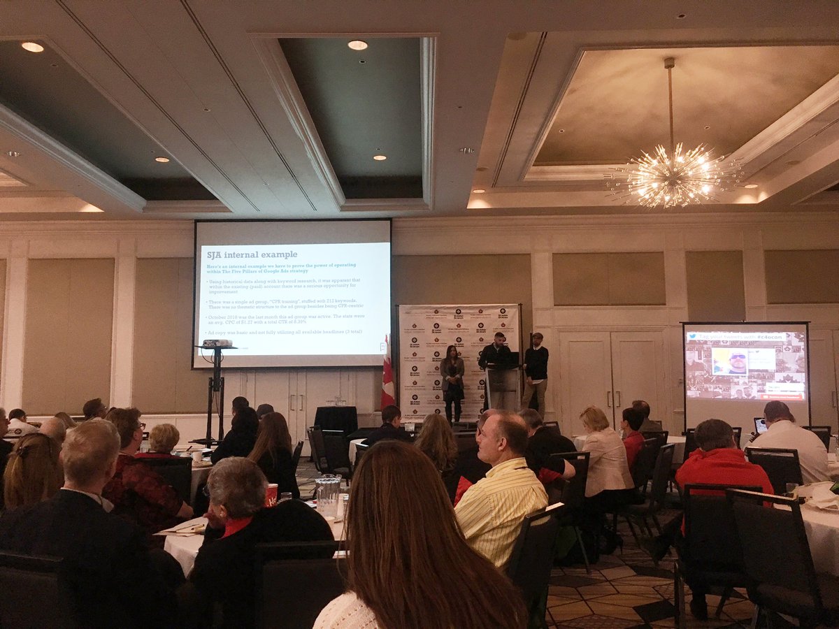 sjaconnecteasj's tweet photo. #c4ocon Saving Lives with Social Media: Engage. Educate. Amplify. Presentation by Think Tank! #StJohnAmbulanceCanada https://t.co/ewQVumgJnK