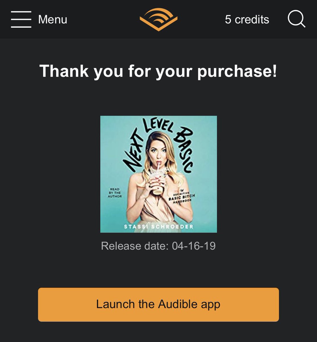 wineandsunnies's tweet photo. Just preordered on @audible_com my @stassi book. #cantwait #vdpr https://t.co/l08iABQdSW