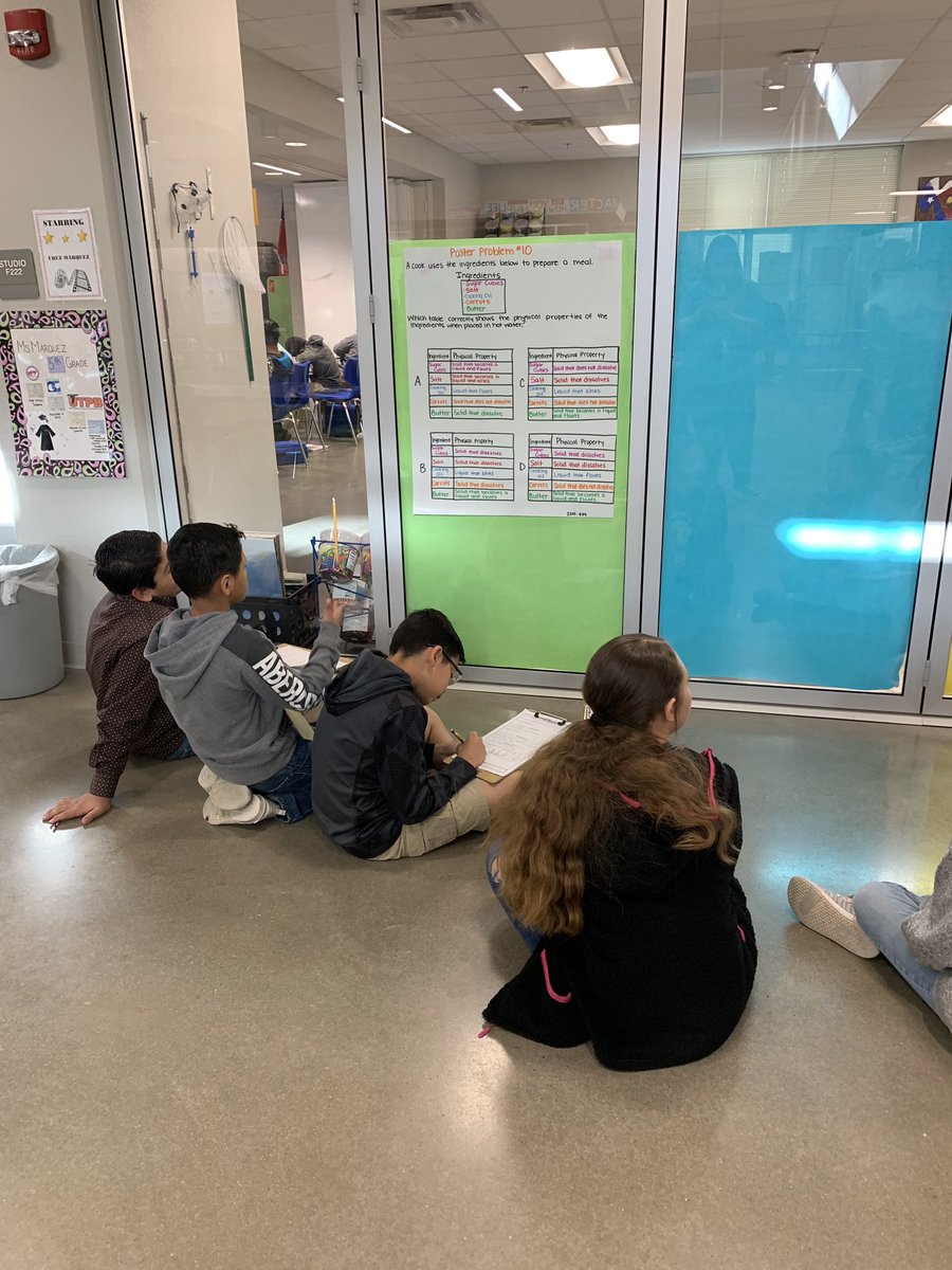 PioneerScience5's tweet photo. Have 40+ kids in each class this week? No problem! Working on Science Review all over the 5th grade Hub! @EKD_Elementary #ekd_learning https://t.co/du1rnVODz5