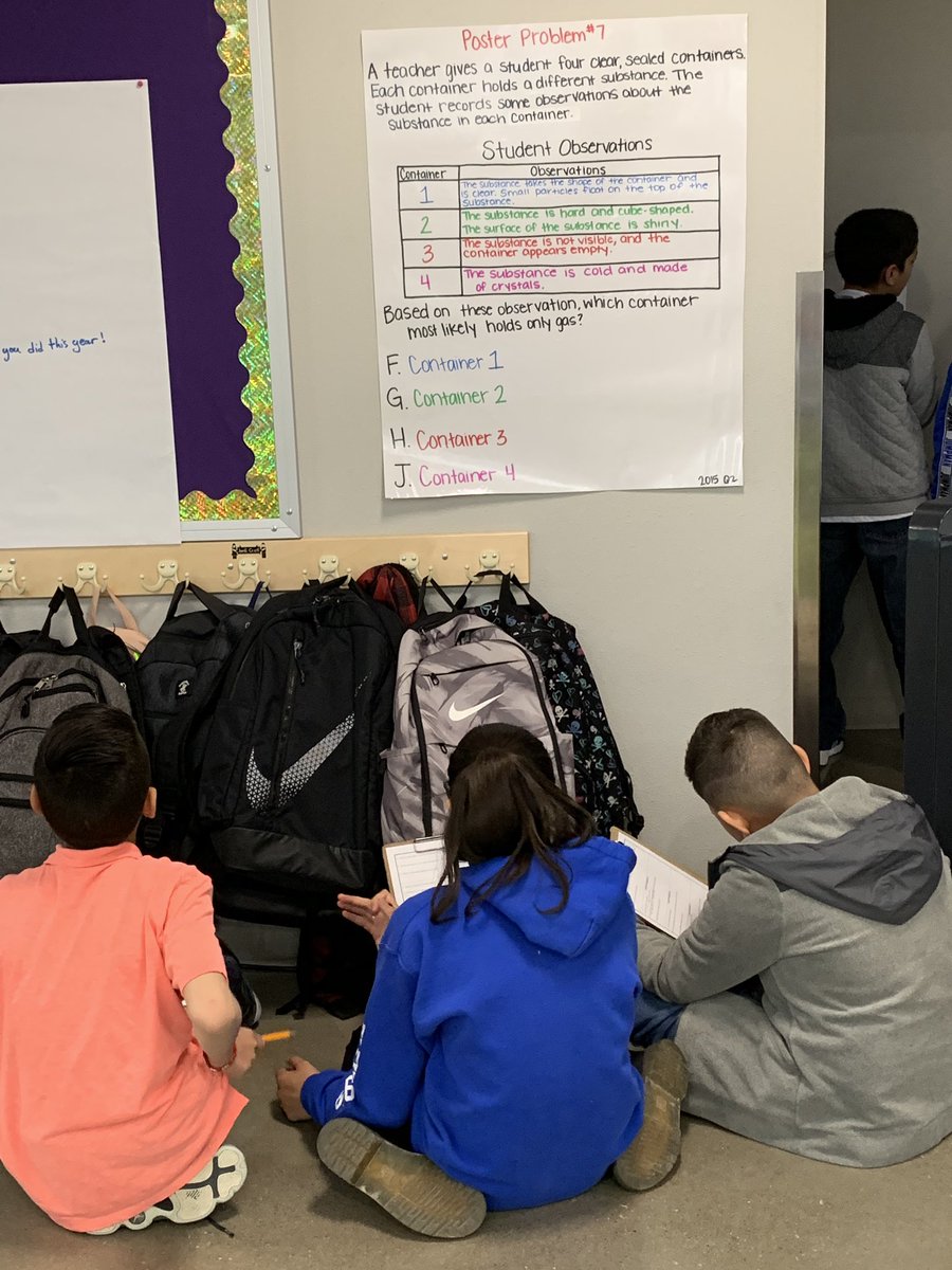 PioneerScience5's tweet photo. Have 40+ kids in each class this week? No problem! Working on Science Review all over the 5th grade Hub! @EKD_Elementary #ekd_learning https://t.co/du1rnVODz5