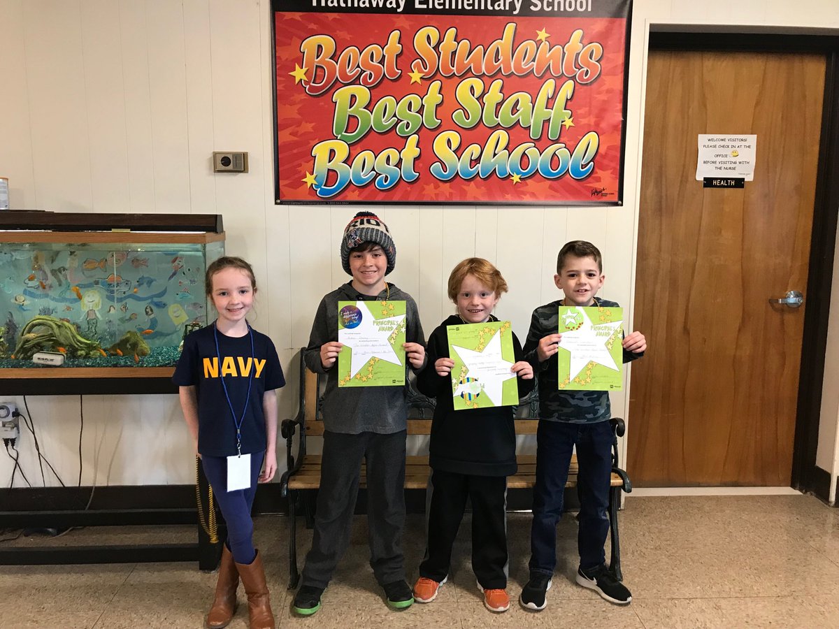 HathawaySchool's tweet image. Golden apple winners with Principal Aileen! Congratulations!