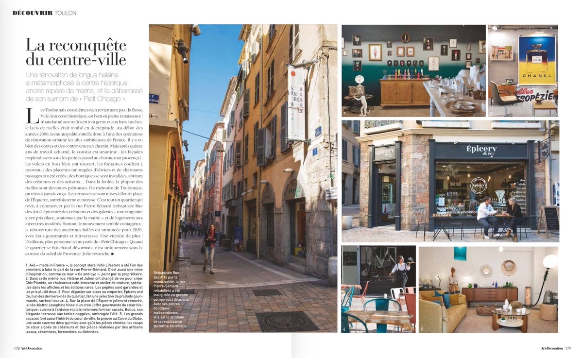 hubertfalco's tweet photo. ➡️ #Toulon à la une du magazine #ArtEtDécoration
Le mensuel national Art &amp; Décoration met à l'honneur notre belle @VilledeToulon et son renouveau dans un grand format de 14 pages paru dans le numéro d'Avril 2019 du magazine. A découvrir en kiosque dès à présent. https://t.co/cfku7BOmOW