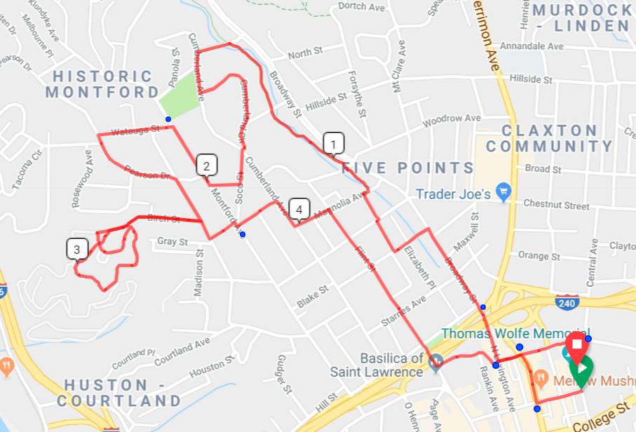 TW8K's tweet photo. NEW #thomaswolfe8k course! Flatter! https://t.co/Bri9MkLRDN Straight down Broadway! Thanks to @BlackOrtho @InglesAdvantage @CatawbaBeer @Biblio_com @AshevilleTheatr @TWolfeMemorial for their support! #runavl #kickitavl @ridewithgps https://t.co/VMh4GF455o