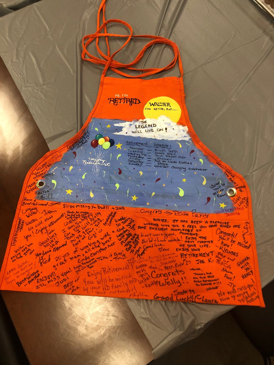 After 20 yrs. at the Camillus store 1257 we said goodbye to Walter. He is off to enjoy his retirement, he will be missed from his Home Depot family and his loyal customers!!!! Congrats Walter ⁦@HRJohnH⁩ ⁦<a href="/TylerHage/">Tyler Hage</a>⁩