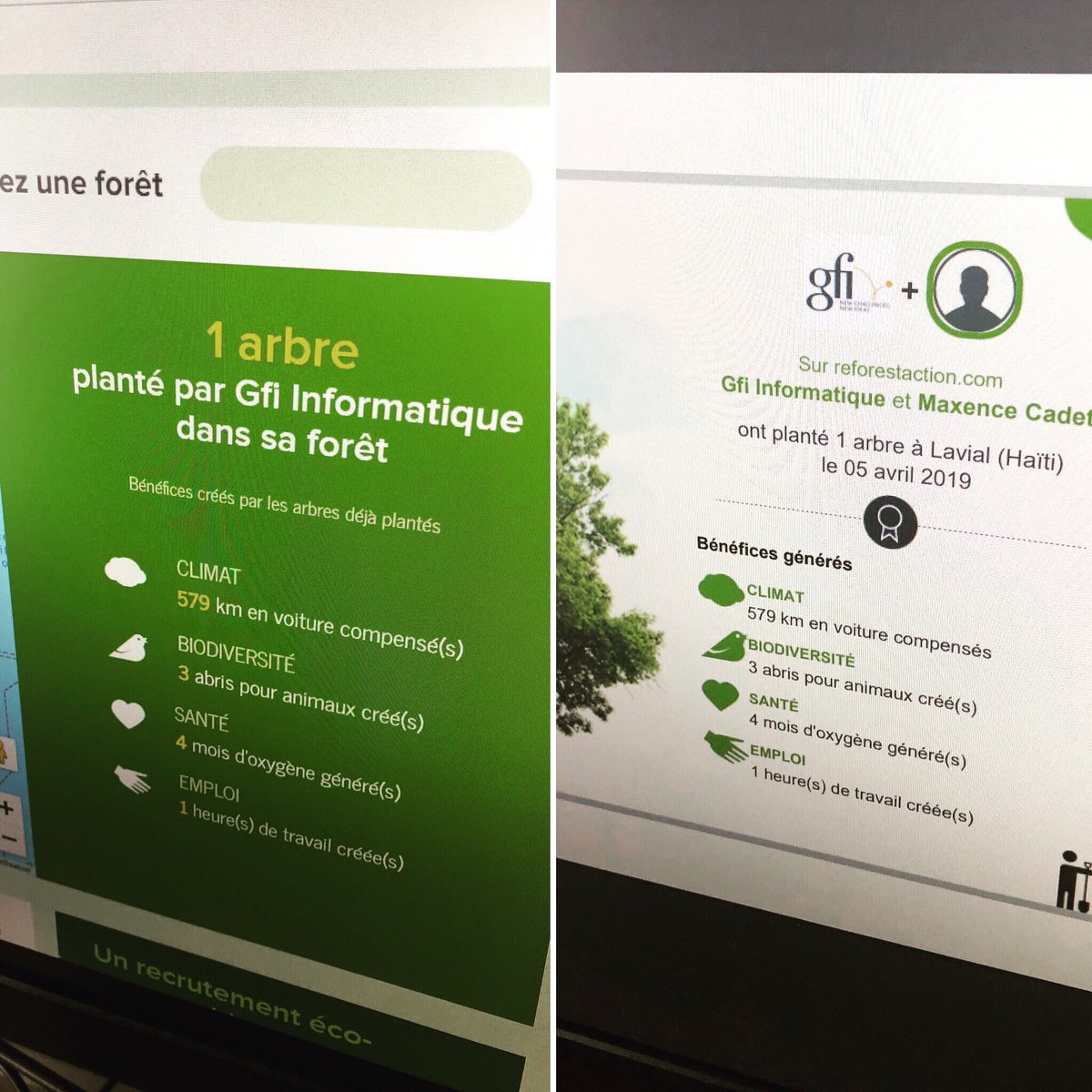 🌈 Reforest’action c’est parti !!! 

Le premier arbre est planté 🌳 par #GfiNiort 😊 merci Maxence Cadet pour cet engagement 🍃 

Pour rappel, chaque nouveau collaborateur Gfi a la possibilité de contribuer à cette démarche éco-responsable 😊 

#happygfi #environnement #ecologie