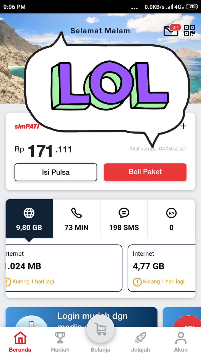 KotinLangga's tweet photo. Eh pulsa ane kok banyak ya..
Makasih buat yang ngisiin.
Lope you abiss

#YangPutihItuJokowi https://t.co/Xrt1Atw5iz