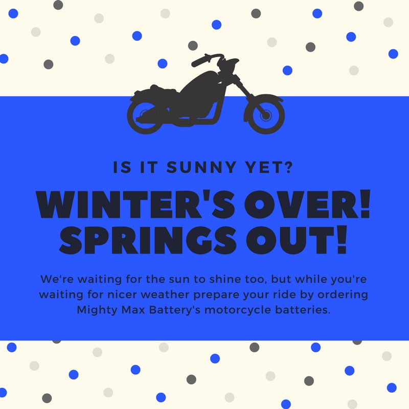 MightyMaxB's tweet image. Motorcycle Weather is almost here!
Shop our Daily Deals for Motorcycle and ATV Batteries!

bit.ly/2yuKqDW